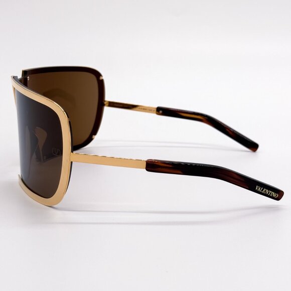 NEW VALENTINO V-ROMASK VLS-120B UNISEX BROWN TITANIUM SUNGLASSES VALENTINO
